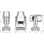 VANTA BEAM Jb Systems - Lyre moving beam IP65 outdoor, LED 300 W blanc froid (9700–10000 K), faisceau ultra-étroit 2,5° à 17