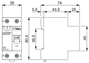 Interrupteur Différentiel 2P 63A 30mA 2 modules 6kA Type AC