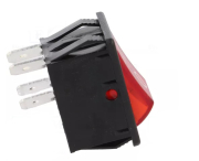 Interrupteur à bascule bipolaire 16A Rouge avec temoin lumineux