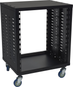 Rack metal 12U sur roulettes format 19 pouces