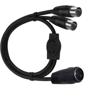 Splitter midi 1 Din 5 broches femelle vers 2 mâles 30cm