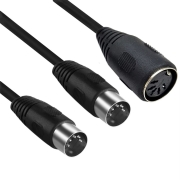 Splitter midi 1 Din 5 broches femelle vers 2 mâles 30cm