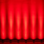 Pack de 6 projecteurs LED RGBA 4 x 10W ADJ Mirage Q6 Pak IP65 sur batterie avec flight de recharge inclus