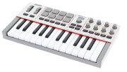 MPK Mini IV-W Akai - Clavier mini gris 25 touches 8 pads 8 rotatifs