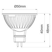 Ampoule Beneito Faure à led Uniform-Line GU5.3 MR16 12V 6W blanc jour 5000K 120°