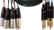Cable multipaire 5m 8 XLR male,  Jack TRS Neutrik