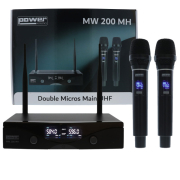 MW 200 MH Power acoustics – Double micros mains sans fil UHF 10 - 30mW