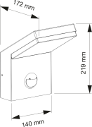 Eclairage extérieur LED IP54 18W 3000K 120° chassis blanc NEO XL Beneito Faure avec détecteur