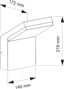 Eclairage extérieur LED IP65 18W 3000K 120° chassis Blanc NEO XL Beneito Faure