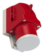 Socle P17 male 32A inverseur de phase