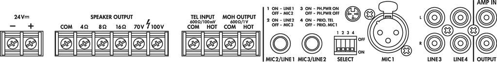 Amplificateur mixeur monacor PA-812DMP USB, SD, MP3, bluetooth 120W