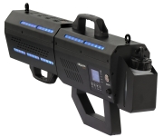 PACK FMG-CYCLONE STAND ALGAM LIGHTING - Machine à fumée portable 1200W batterie 60s jet 10m support et 5l de liquide steam offert