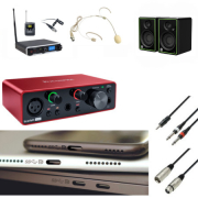 Pack audio conférence micro serre tête sport sans fil et enceintes home pour USB-C