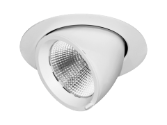 Downlight encastré orientable et inclinable Beneito et faure Pixel 30W blanc chaud dimmable