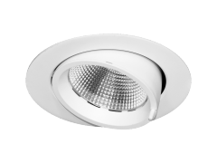 Downlight encastré orientable et inclinable Beneito et faure Pixel 30W blanc chaud dimmable