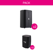 Pack 2 enceintes Bluetooth Nova 10A 200W + 2 housses de protection