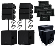 Pack LA108 7250W QSC - 6 x LA108 et 2 x LS118 Sub avec housses et barres de couplage