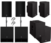 Pack DZR15 5200W Yamaha - 2 DZR15 + 2 DXS18 XLF avec housses barre de couplage et câbles