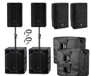 Pack Icoa Pro12 5000W - 2 Icoa pro 12 + 2 Icoa Pro SUB 21 avec housses LD systems et barres de couplage