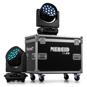 Flight de 2 Nereid1940 BeamZ Pro – 2 Lyres Wash Bee Eyes 19 X 40W RGBW IP65 en flightcase
