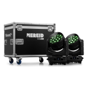 Flight de 2 Nereid1940 BeamZ Pro – 2 Lyres Wash Bee Eyes 19 X 40W RGBW IP65 en flightcase