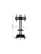 Support d'écran sur roulette GUIL pour moniteur de 32 à 65