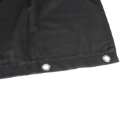 Rideau noir 4m(Long) 3m(Haut) Certifié B1 avec oeillets acier ourlé