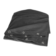 Rideau noir 4m(Long) 3m(Haut) Certifié B1 avec oeillets acier ourlé