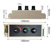 Driver controleur dimmer de LED RVB 3X3A 12V 24V avec 3 potentiomètres