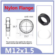 Ecrou en nylon noir M12 pour serrage embase Jack 6.35