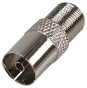 embase à visser adaptateur coaxial / RF, TV Coaxial, Embase, F, Embase, Adaptateur droit, 75 ohm
