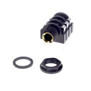 Embase Jack 6.35 femelle stereo angulaire pour montage panneau façade