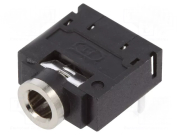 Embase mini jack femelle 3.5mm stéréo 5 pattes à souder sur circuit - angle 90°