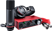 Pack FocusRite Scarlett3-Studio carte son 2 entrées + micro + casque et câble
