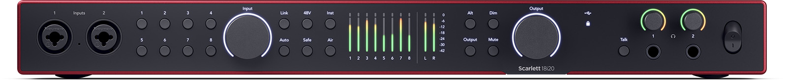 SCARLETT4-18I20 Focusrite – Carte son 18 entrées, 20 sorties