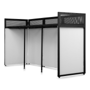 DBA200 Vonyx - Écran DJ pliable 2m avec lycras noir et blanc