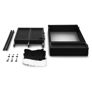DBA200 Vonyx - Écran DJ pliable 2m avec lycras noir et blanc