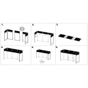 DBA200 Vonyx - Écran DJ pliable 2m avec lycras noir et blanc