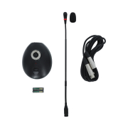 MCO 125 Power Studio Micro Col de Cygne XLR avec base et bouton poussoir