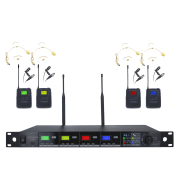 TD 400 PT Definitive Audio Quadruple Micro Serre-Tête UHF True Diversity