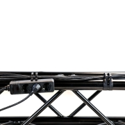 Pince guide câble avec support multiprise pour structure 50mm grise