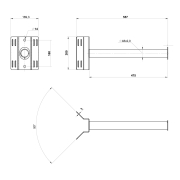 SUP-TreeBar Hilec - Barre d'acroche pour projecteur pour poteaux ou arbres