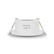 Plafonnier encastrable pour MR16 50mm orientable blanc perçage à 70mm