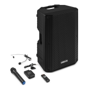 VSA500 BP VONYX - Enceinte autonome 12 pouces sur batterie 1 micro main + 1 serre tête et cravate