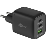 65 W USB-C PD Multiport Goobay - Chargeur noir 65W usb-c PD et USB