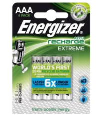 Lot de 4 Energizer pile rechargeable Extreme AAA 800mAH LR3
