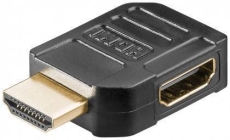 Adaptateur HDMI Mâle femelle d'angle droit doré