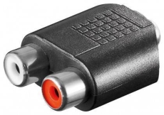 Adaptateur mini Jack 3.5 stéréo femelle vers 2 RCA femelles