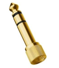 Adaptateur Jack 6.35 vers Jack 3.5 stéréo avec vis pour casque type sennheiser, audio technica, beyer..