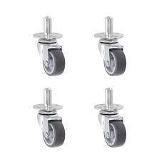 Adam Hall Hardware 37050 - Jeu de quatre roulettes Plug-In de 50 mm avec douille de fixation